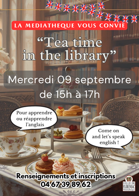 Tea time in the library