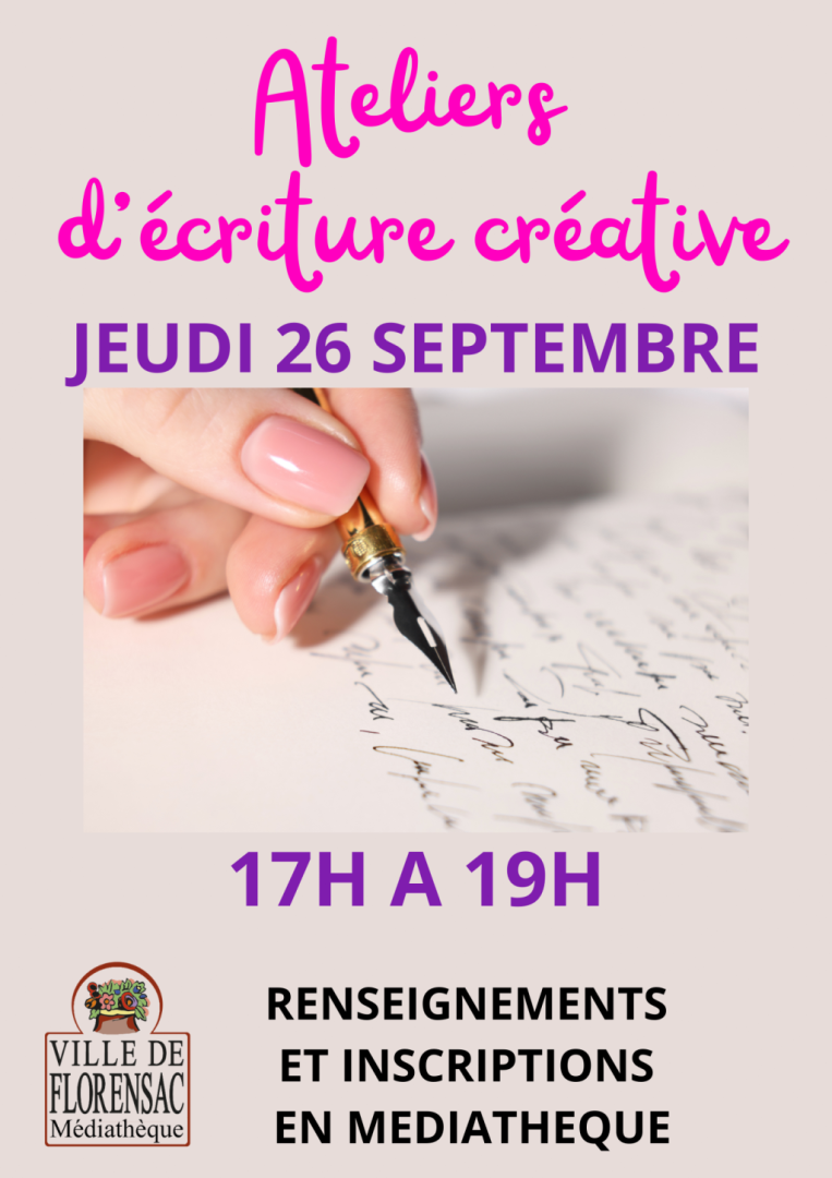 ATELIERS D'ECRITURE CREATIVE