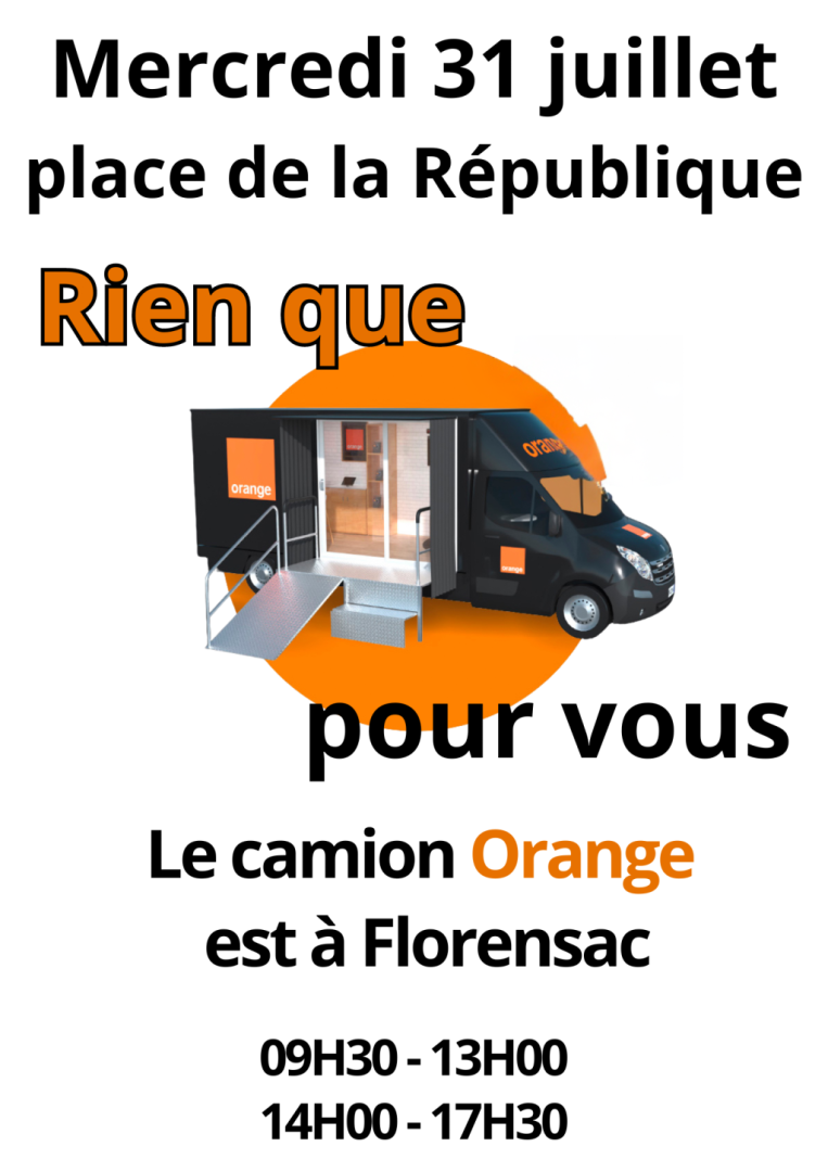 Le camion Orange est à Florensac