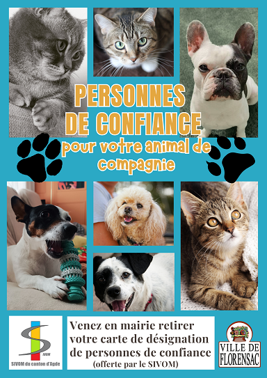 Personnes de confiance pour votre animal de compagnie